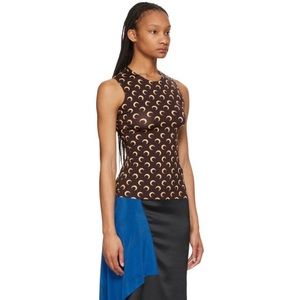 Marine Serre Brown Moon Tank Top